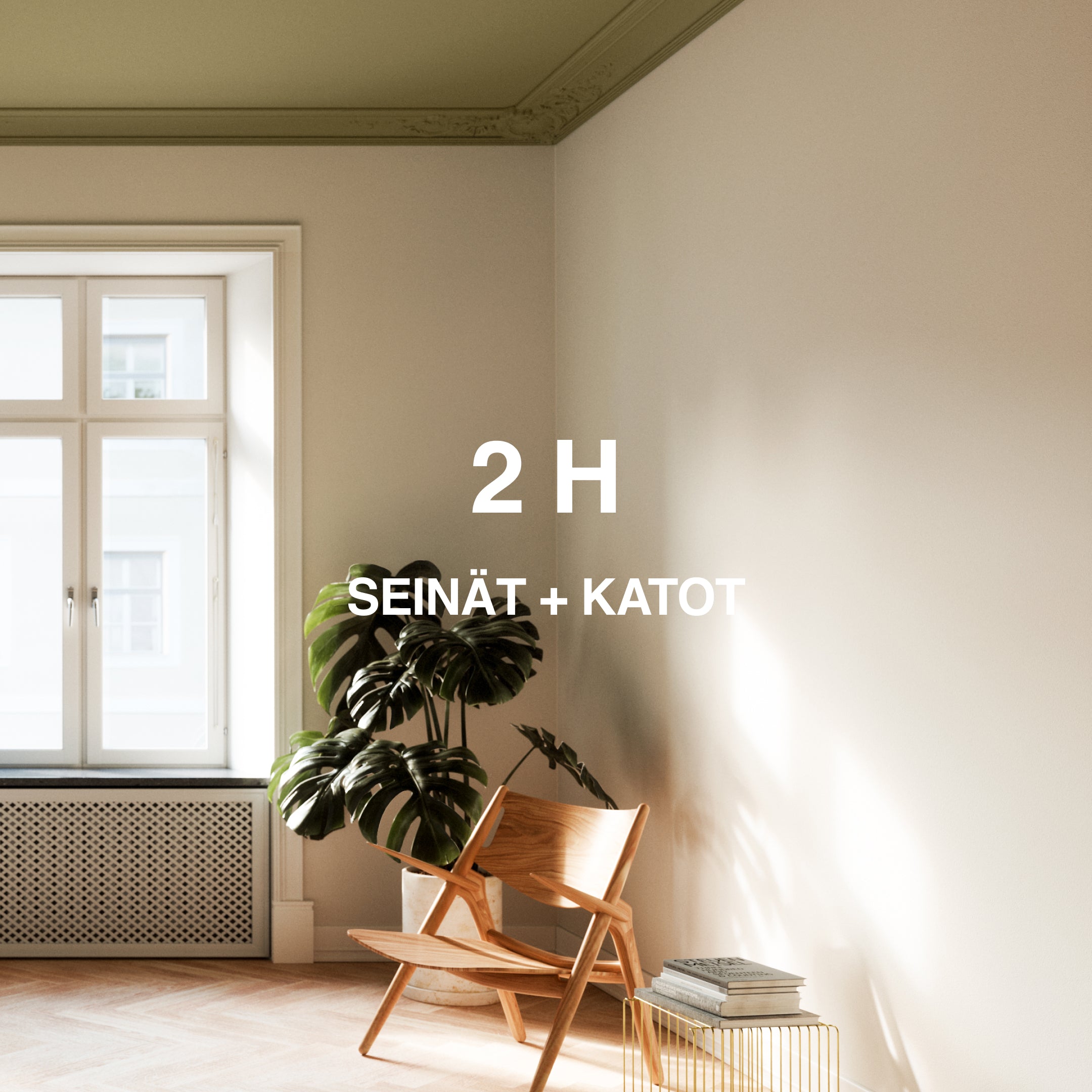 Kahden huoneen maalaus (sis. maalit)