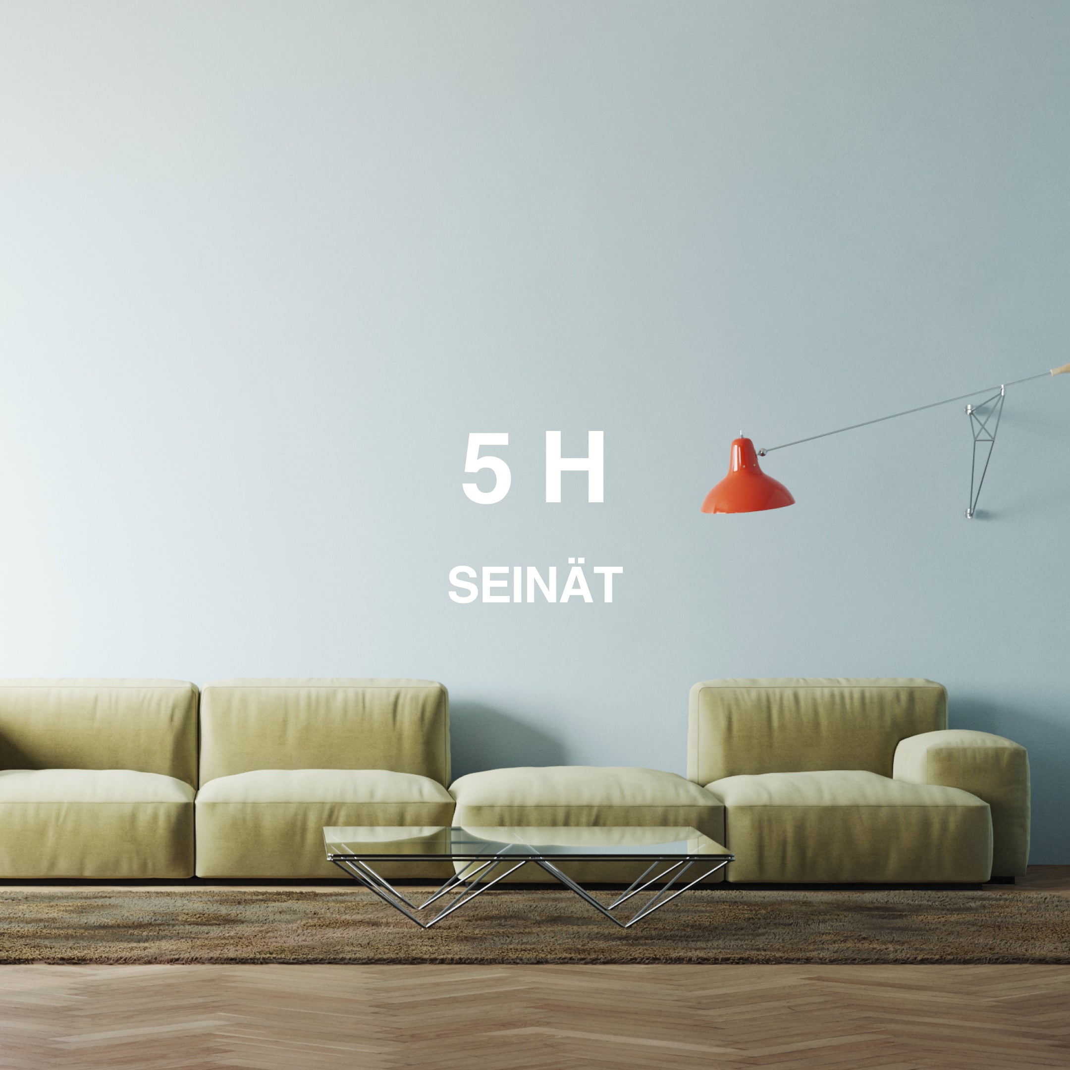 Viiden huoneen maalaus (sis. maalit)