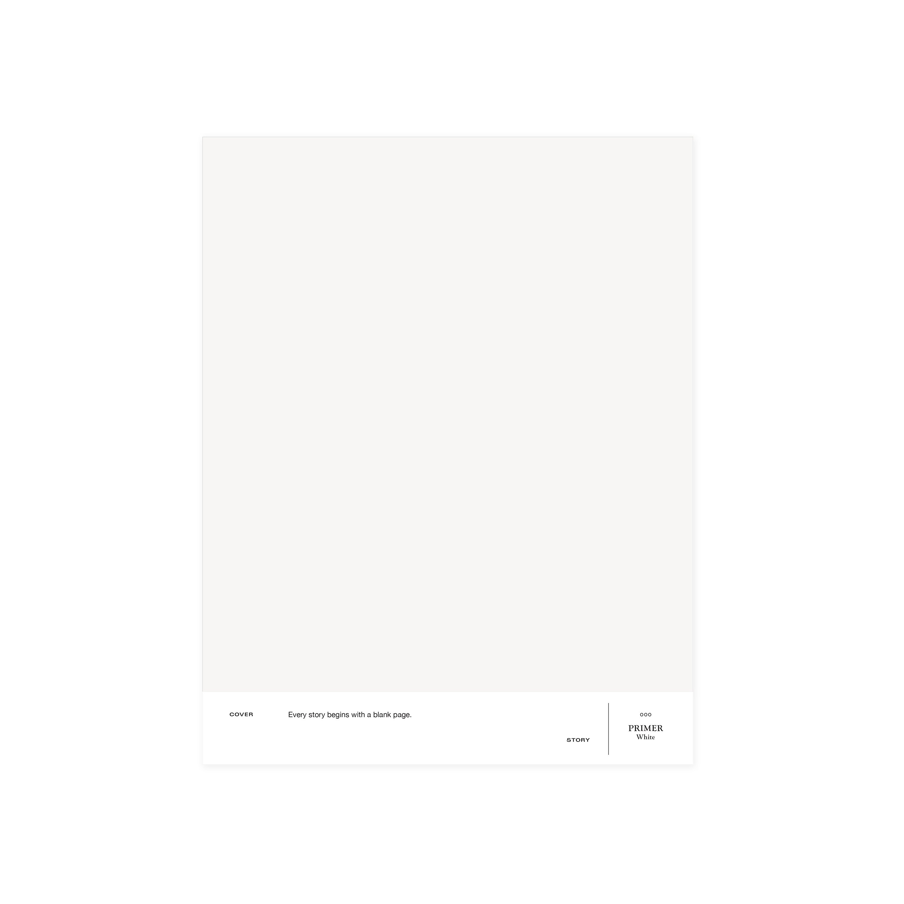 Muoviton pohjamaali Cover Story 000 PRIMER