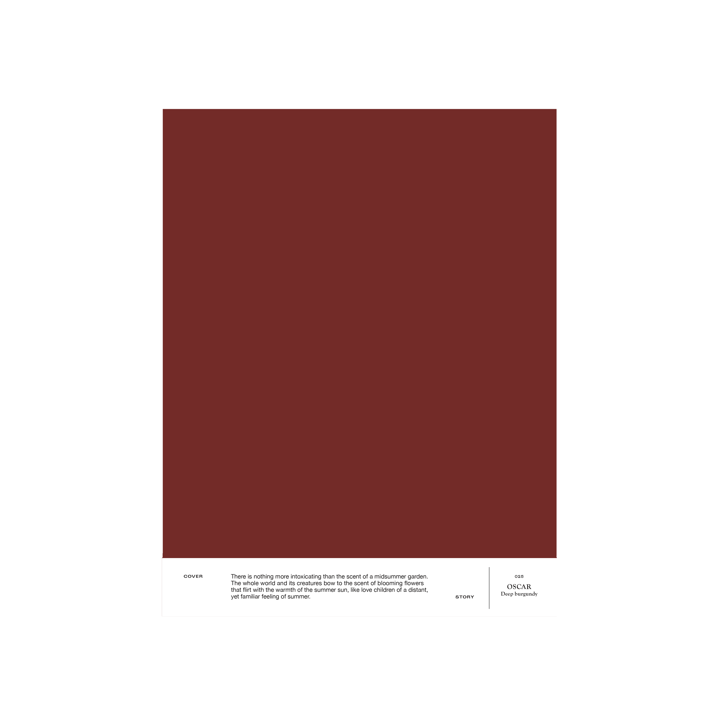 Burgundin punainen sisämaali Cover Story 025 OSCAR
